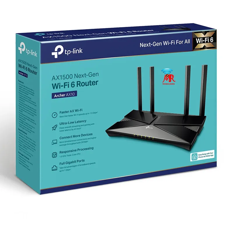 TP LINK - Archer AX10 Router DUAL BANDA AX1500 Wi-Fi 6