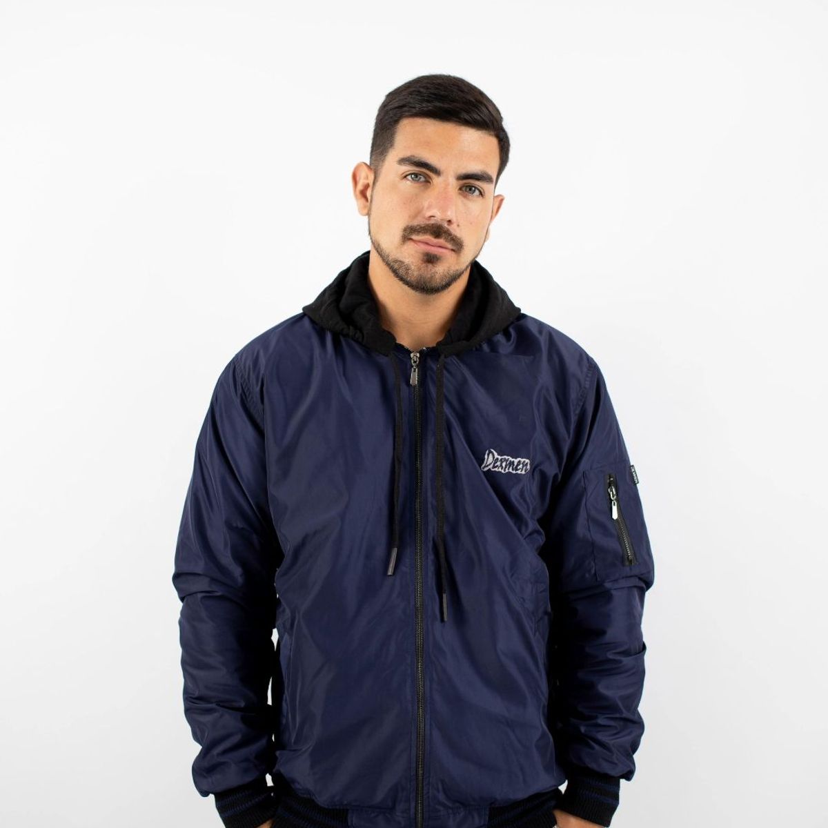 DM DEXMEN - Casaca Dexmen Franja Capucha Azul