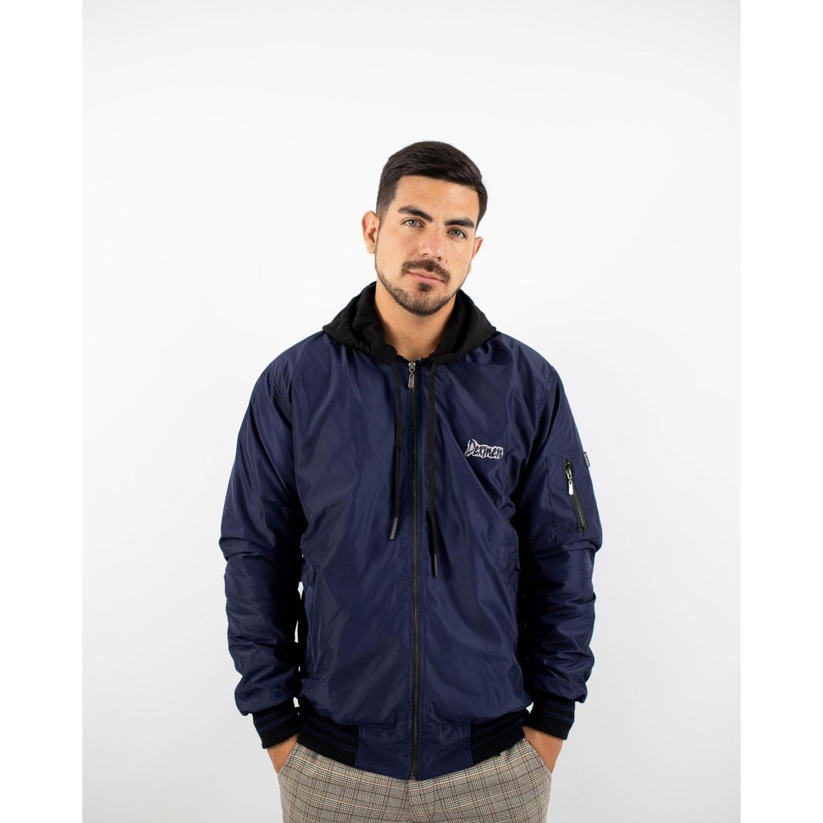 DM DEXMEN - Casaca Dexmen Franja Capucha Azul