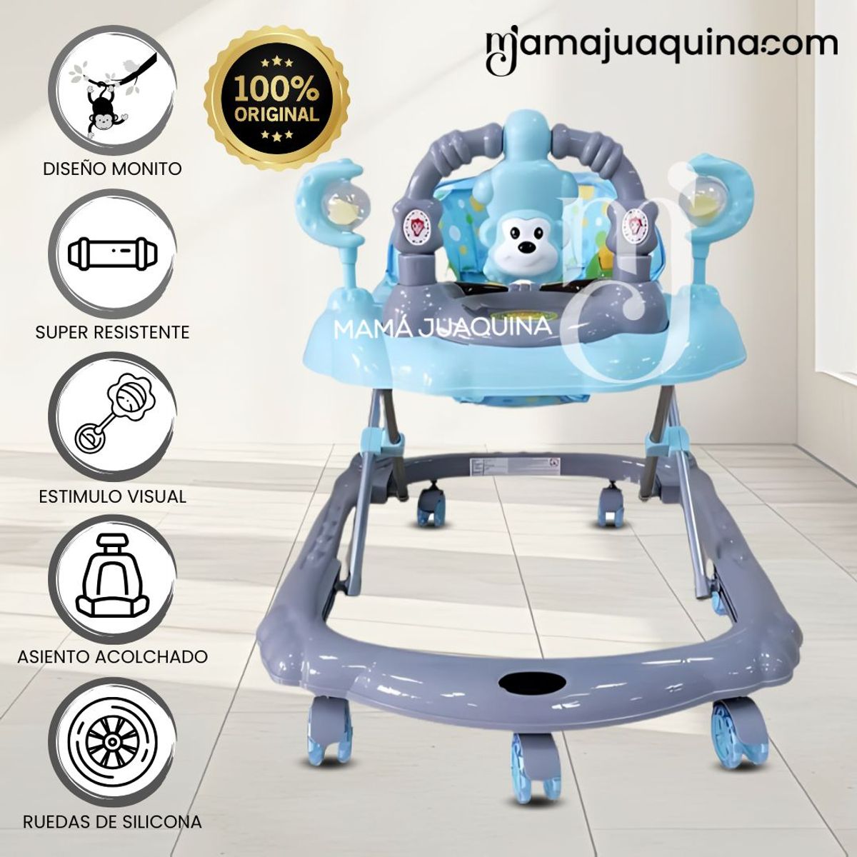 CONFORT - Andador Musical Confort Kids «MONKEY» Light Blue