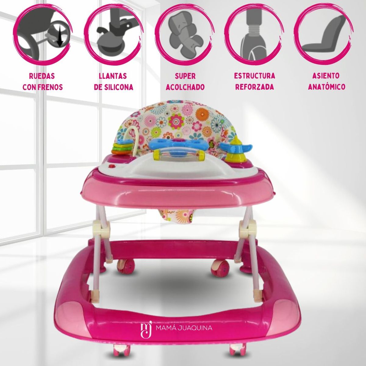 CONFORT - Andador Para Bebé Musical Confort Kids «TIMÓN NEW» Pink