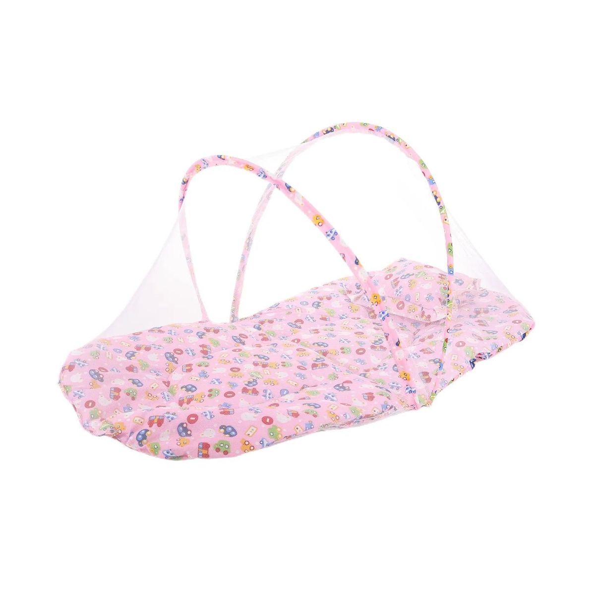 GENERICO - Cuna con Mosquitero para Bebe Cars Pink