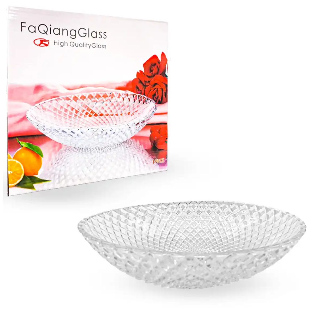 INSPIRA MARKET - Frutero de cristal diamantes