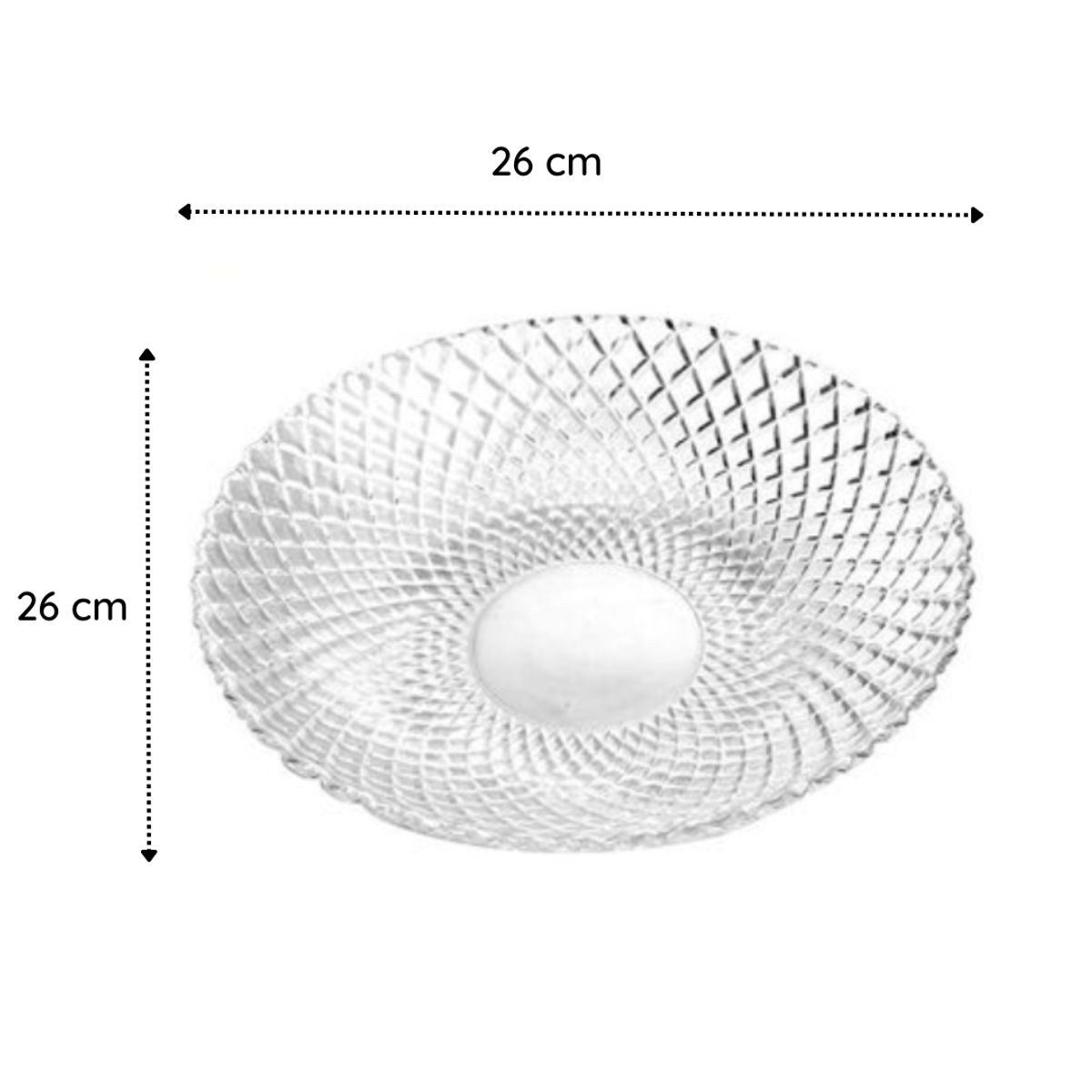 INSPIRA MARKET - Frutero de cristal diamantes