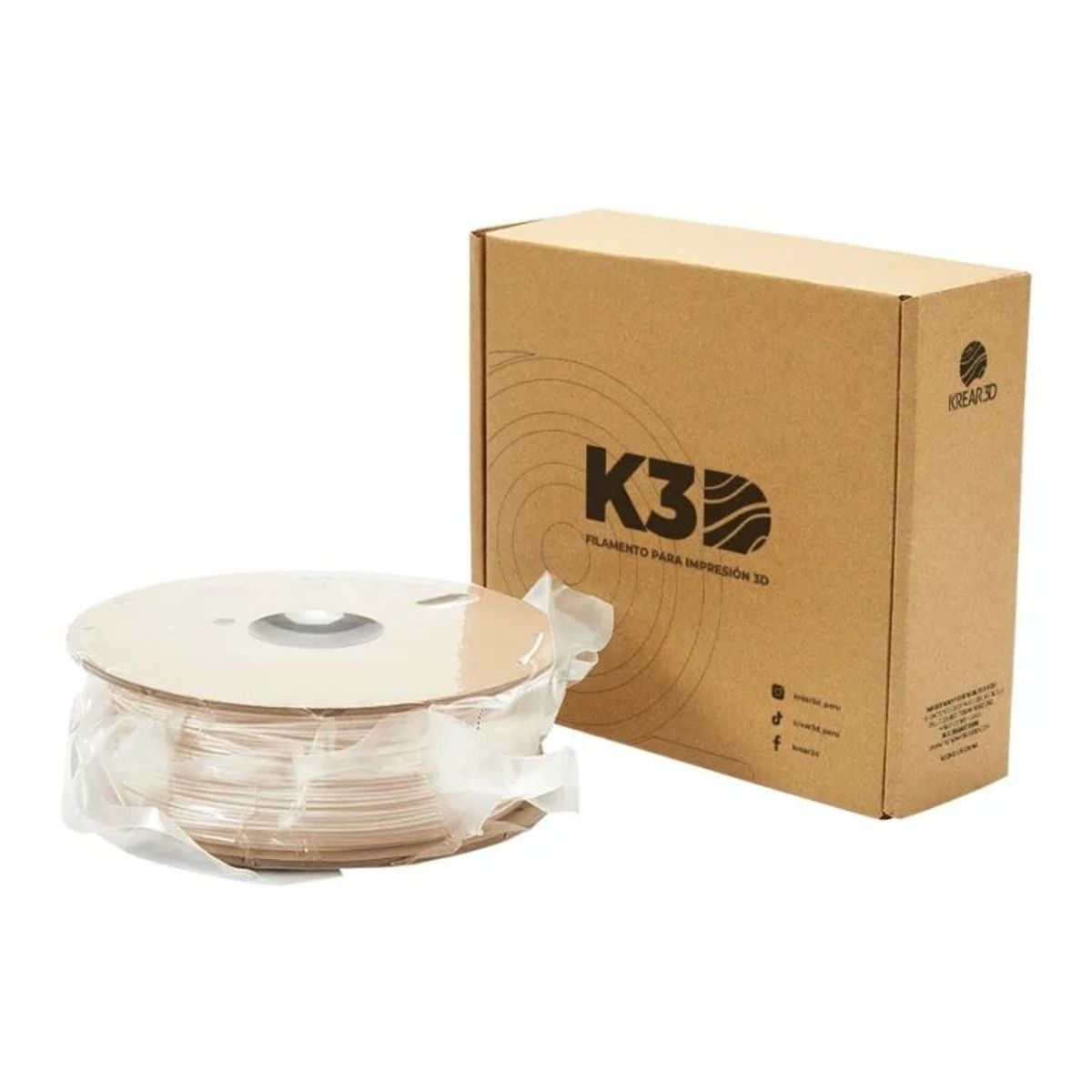 KREAR 3D - Filamento K3D PLA Beige Mate 175mm 1Kg