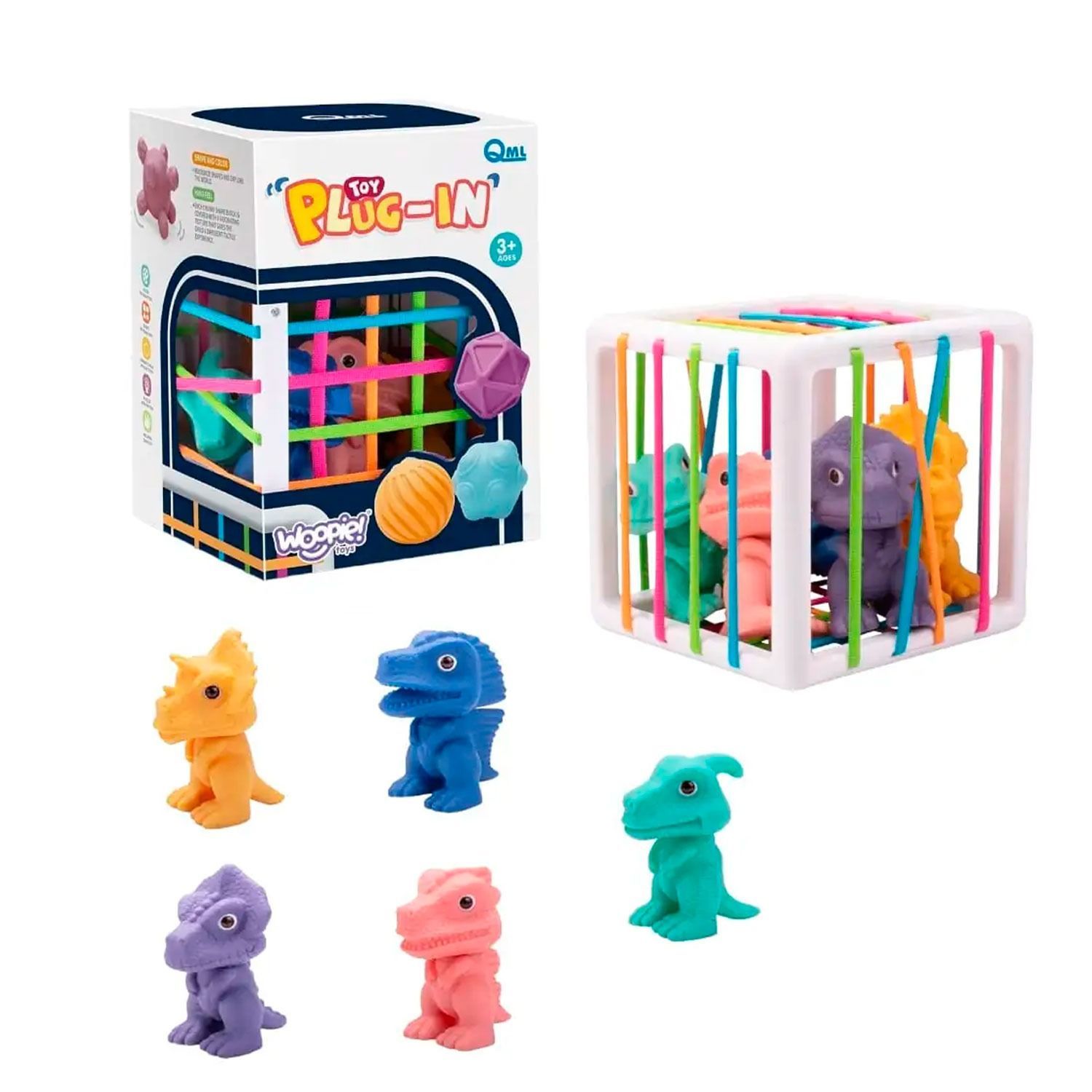 Juguete Clasificación Formas Sensoriales para Bebé Dino GENERICO