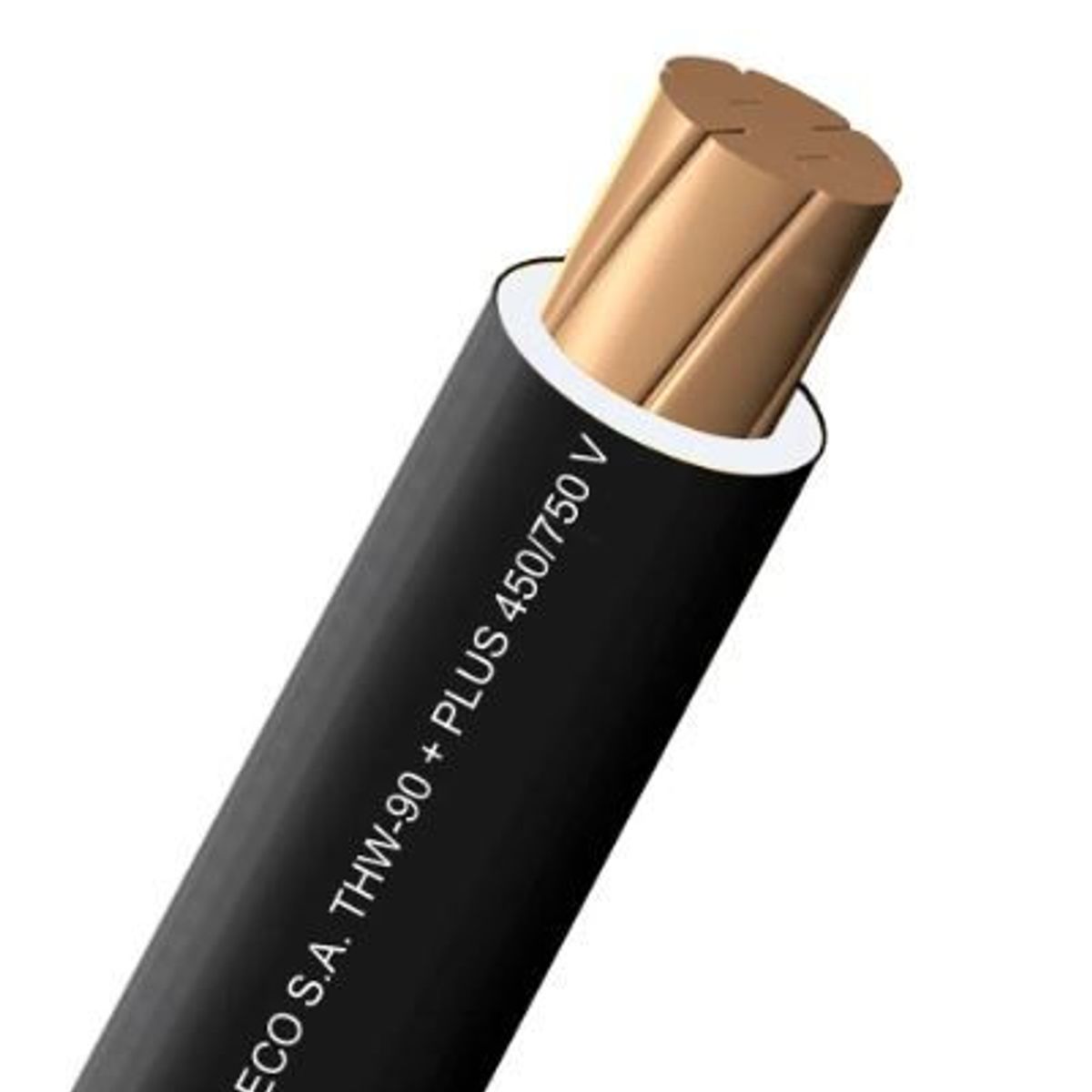 INDECO - CABLE THW-90 PLUS 450/750V 10 AWG INDECO - Negro - 100 Metros