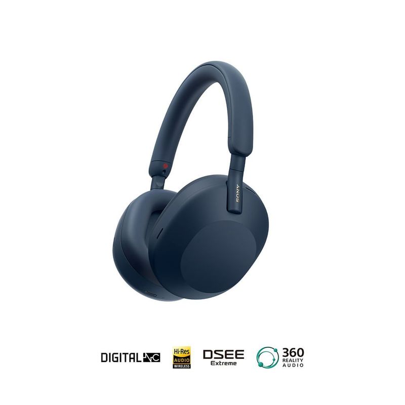 SONY - Sony Audífonos Bluetooth WH-1000XM5 Noise Cancelling Azul