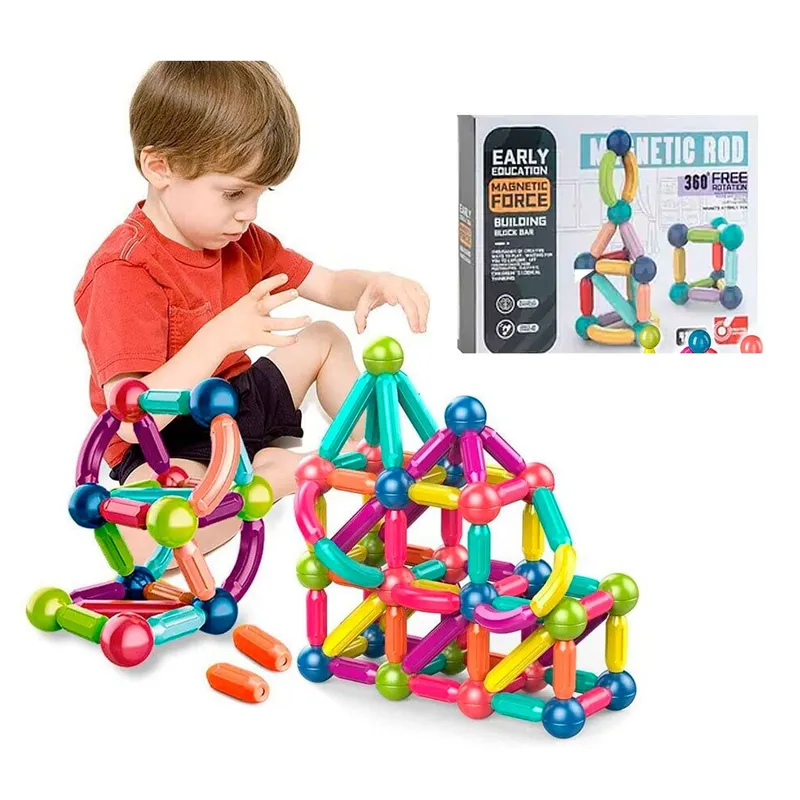 GENERICO - Juguete Bloques Imantados de Construcción LZ8003