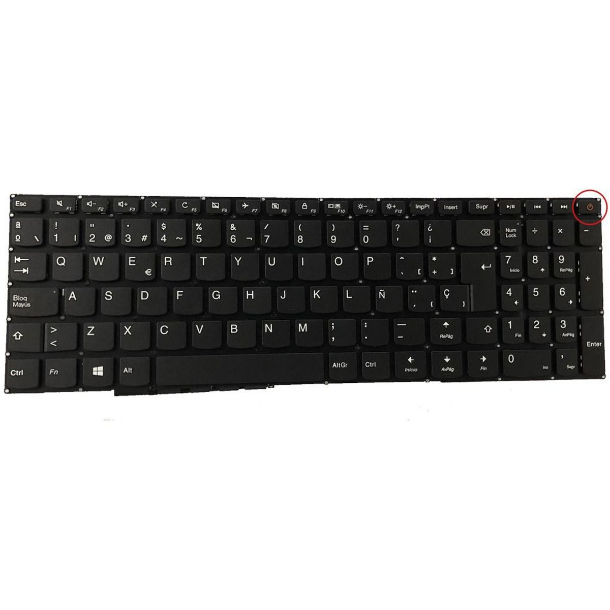 GENERICO - Teclado  para Laptop  Lenovo  IDEAPAD 110-15ACL, 110-15AST