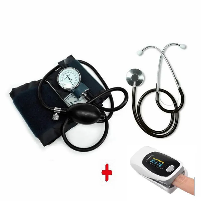 GENERICO - Tensiómetro Manual  Bokang Con Estetoscopio Y Oxímetro