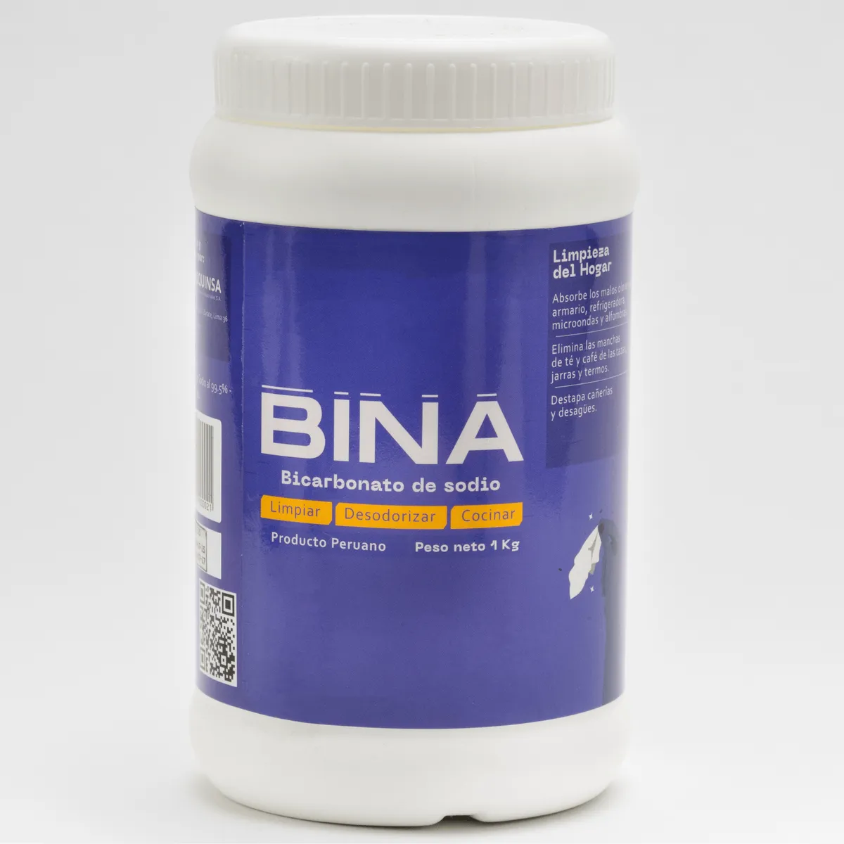 BINA - Bicarbonato de Sodio Premium grado alimenticio multiusos