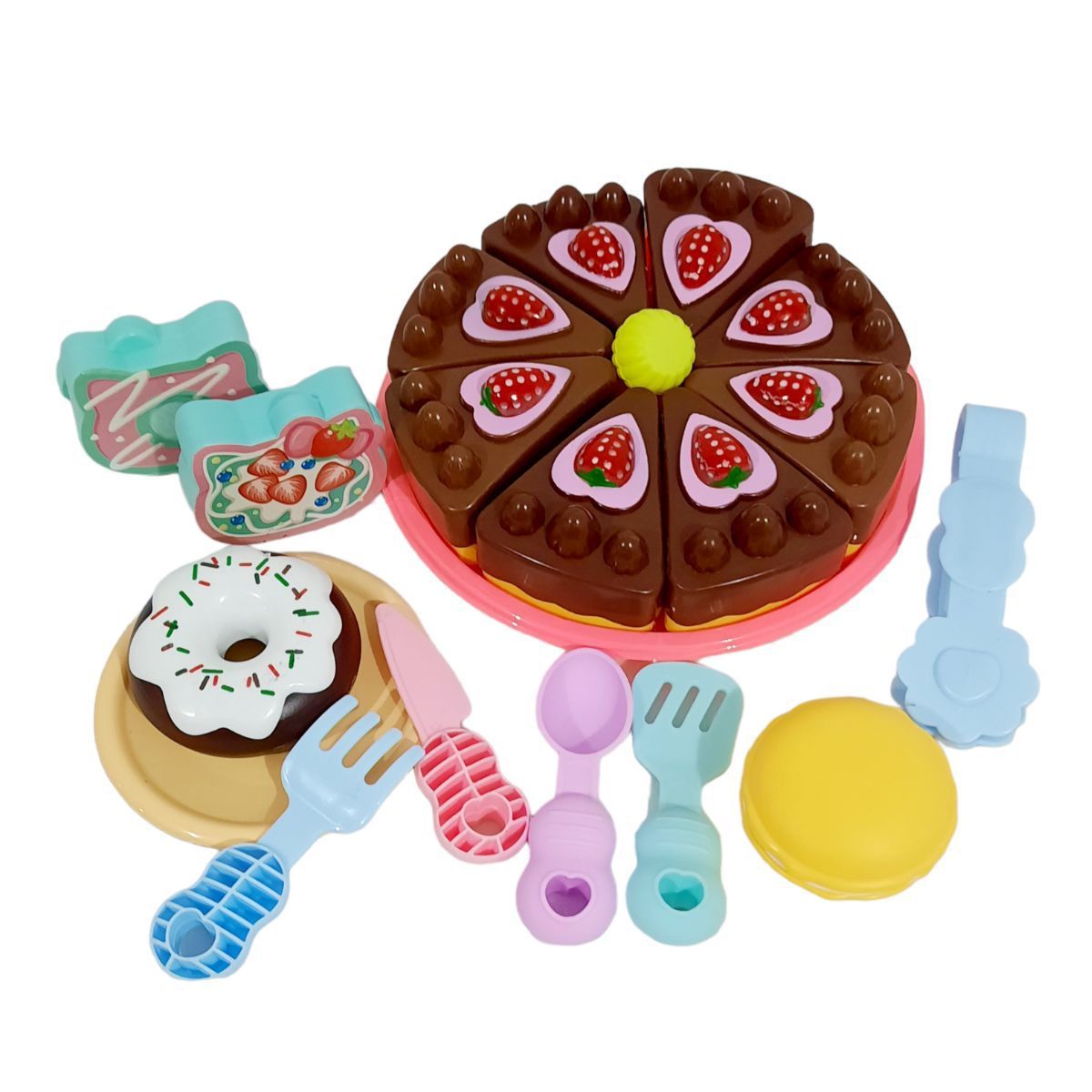 GENERICO - SET DE PIZZA Y TORTA CON ACCESORIOS JUGUETES PARA NIÑOS