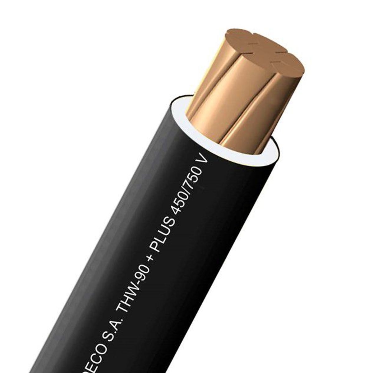 INDECO - CABLE THW-90 PLUS 450/750V 8 AWG INDECO - NEGRO