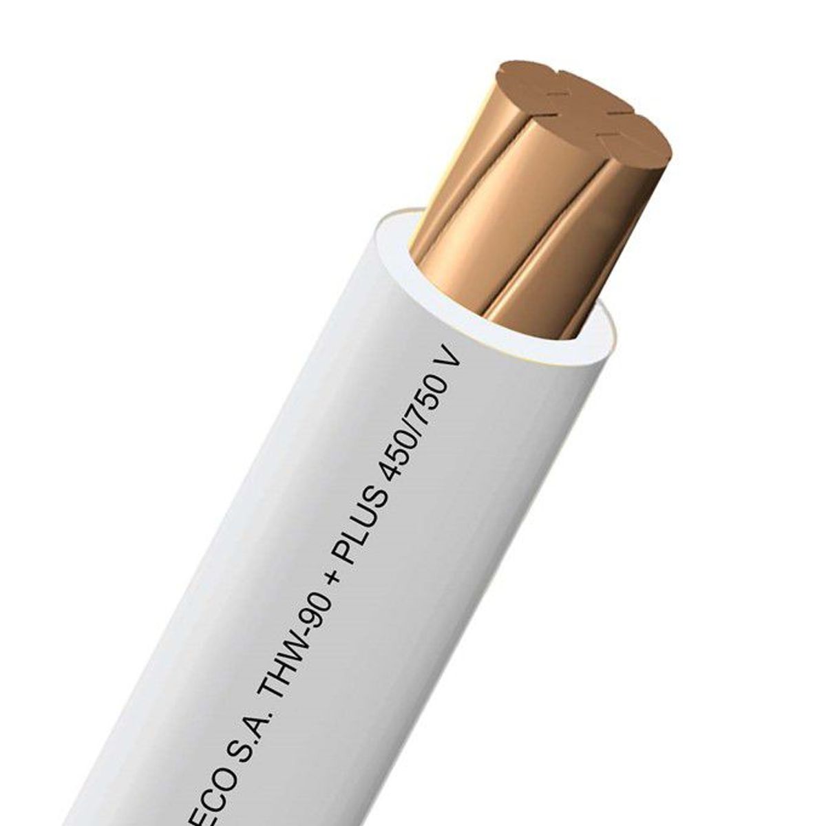 INDECO - CABLE THW-90 PLUS 450/750V 10 AWG INDECO - Blanco - 100 Metros