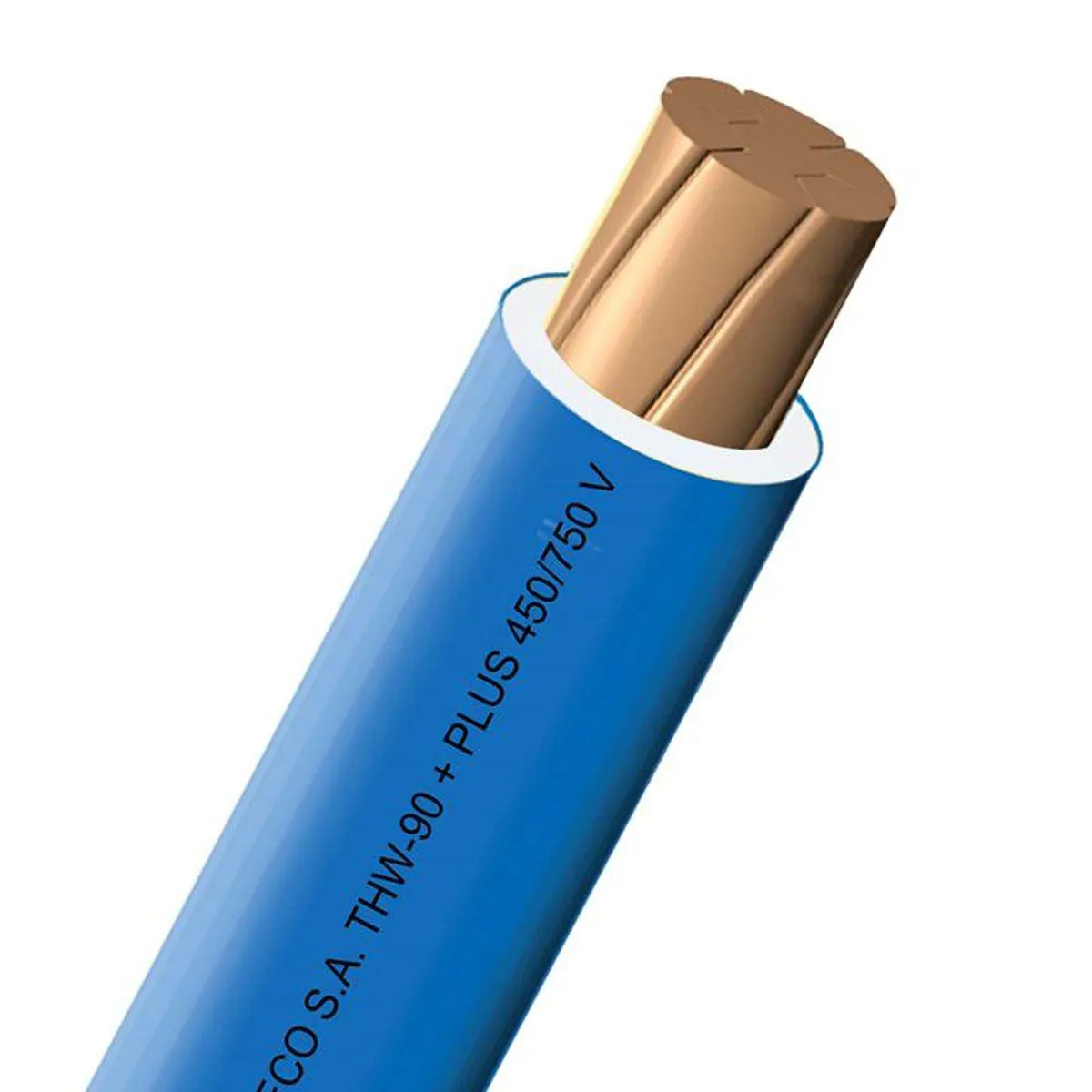 INDECO - CABLE THW-90 PLUS 450/750V 12 AWG INDECO - Azul - 100 Metros