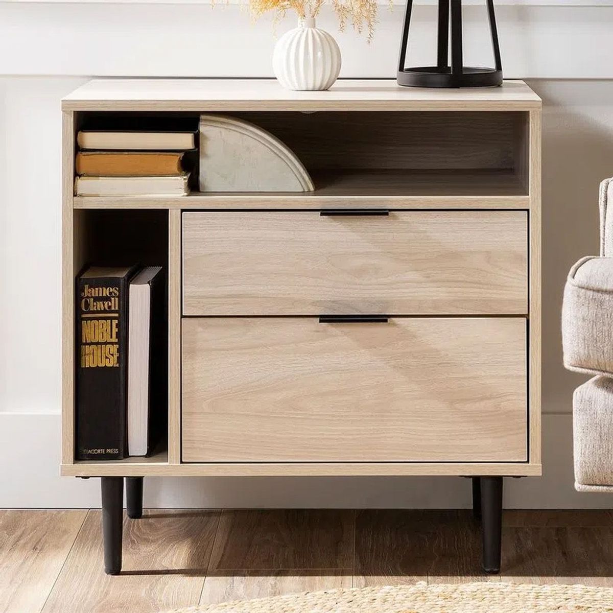 VENTITAS HOME - Velador Mesa de Noche Nórdico Rafael Ventitas Perú Manzano