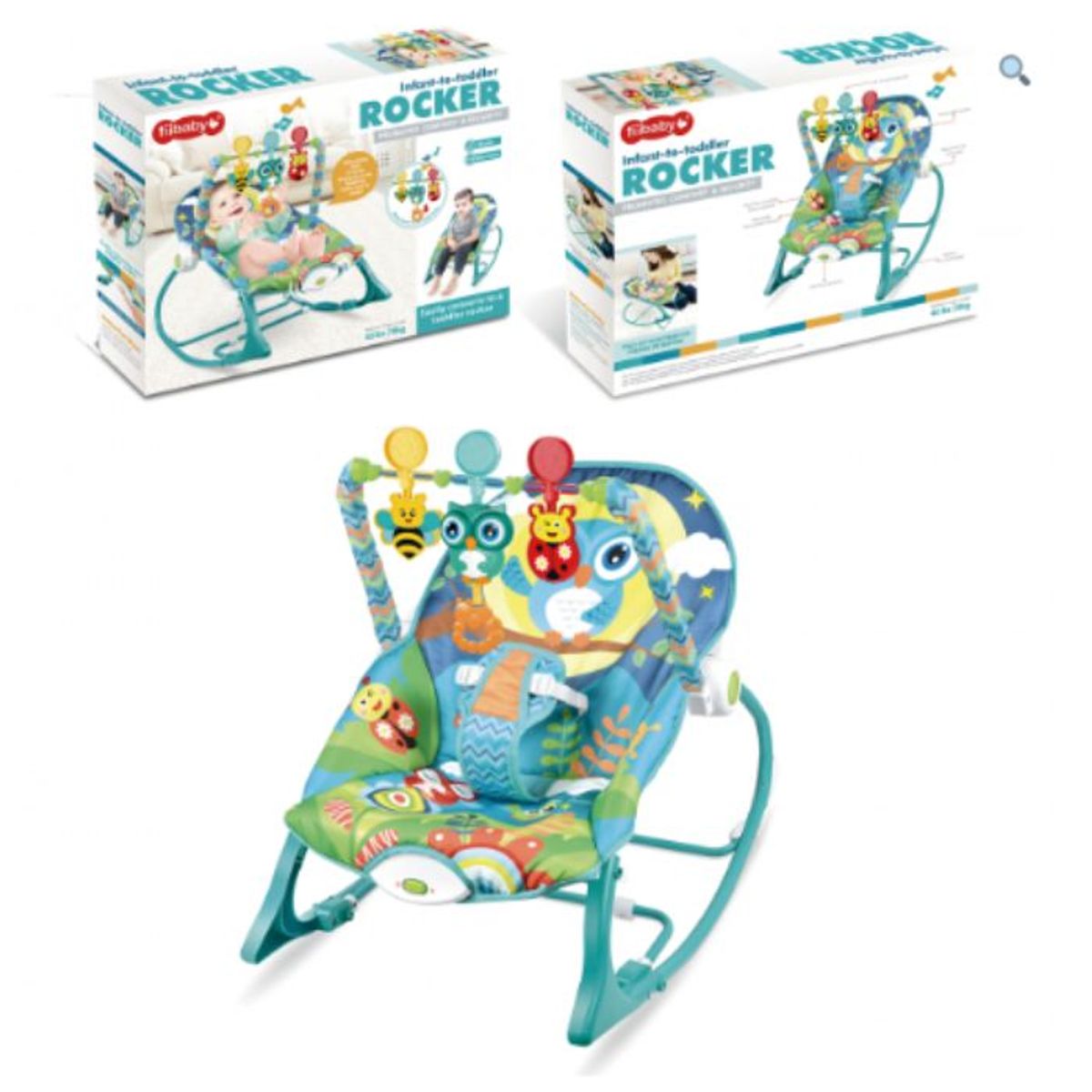 GENERICO - Silla Mecedora para Bebe color Verde