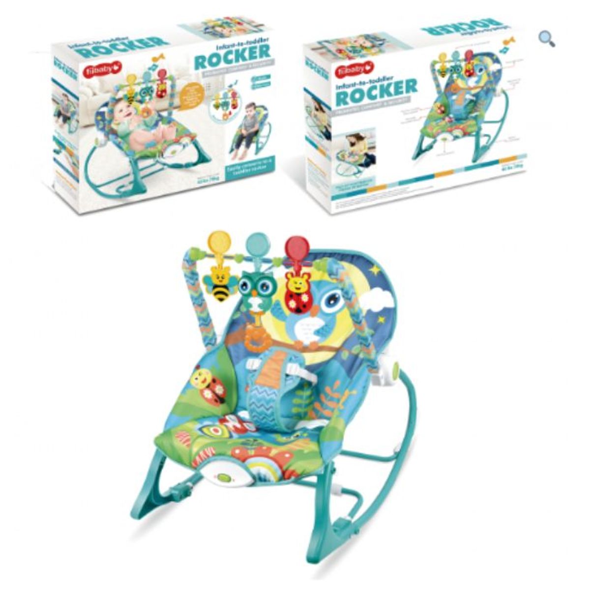 GENERICO - Silla Mecedora para Bebe color Verde