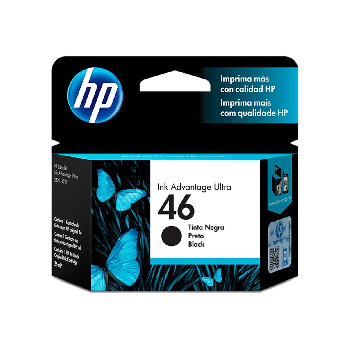 HP - Cartucho Tinta Hp 46 Negro Deskjet Ink 2020 2520 Original