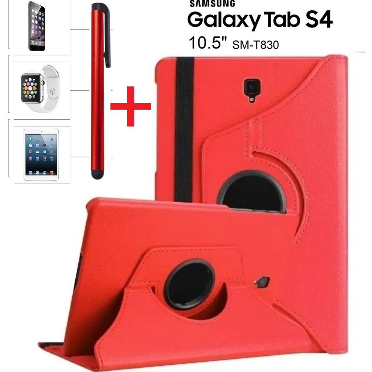 GENERICO - Funda Giratoria 360° y Lapiz Optico para Samsung Tab S4 10.5 SM-T830