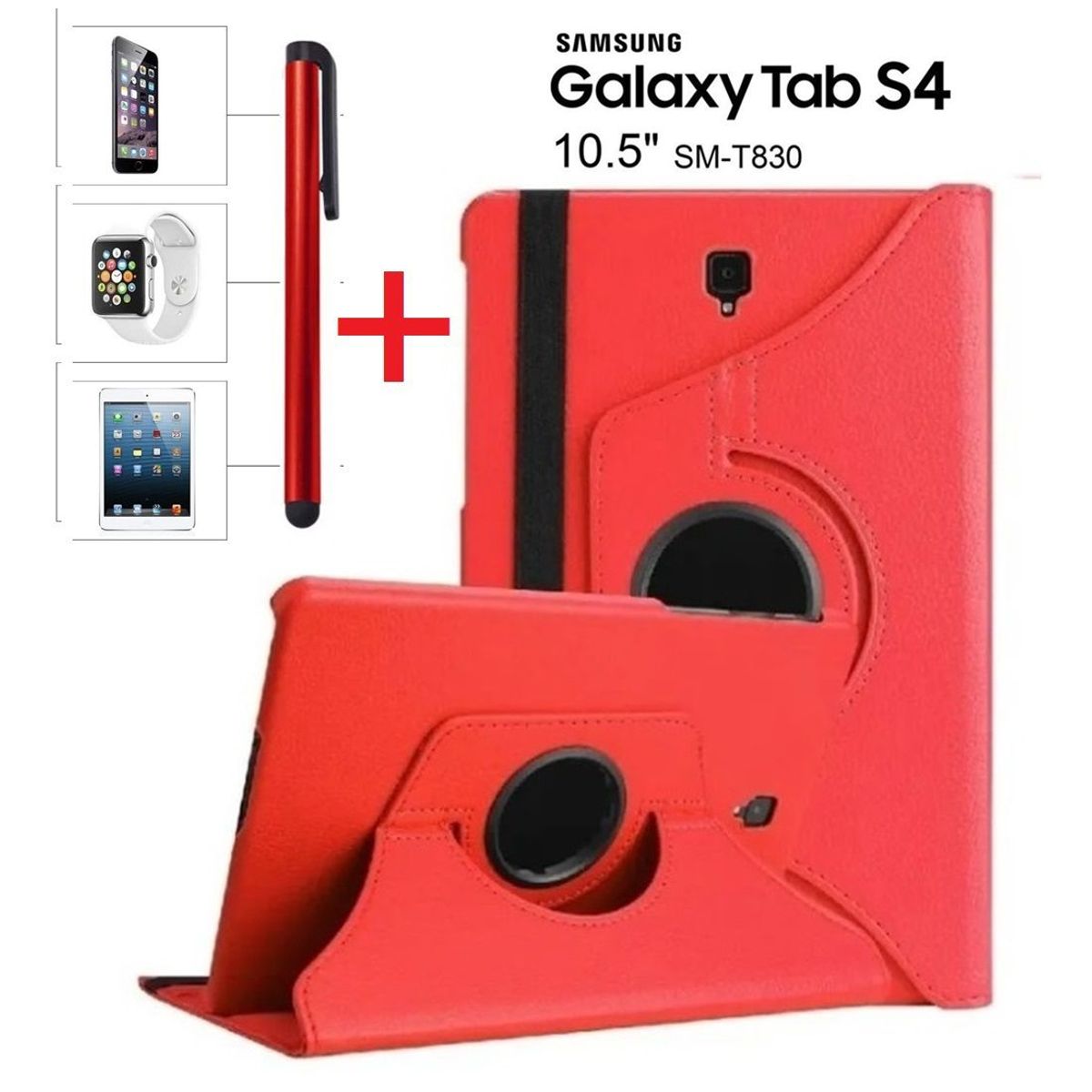 GENERICO - Funda Giratoria 360° y Lapiz Optico para Samsung Tab S4 10.5 SM-T830