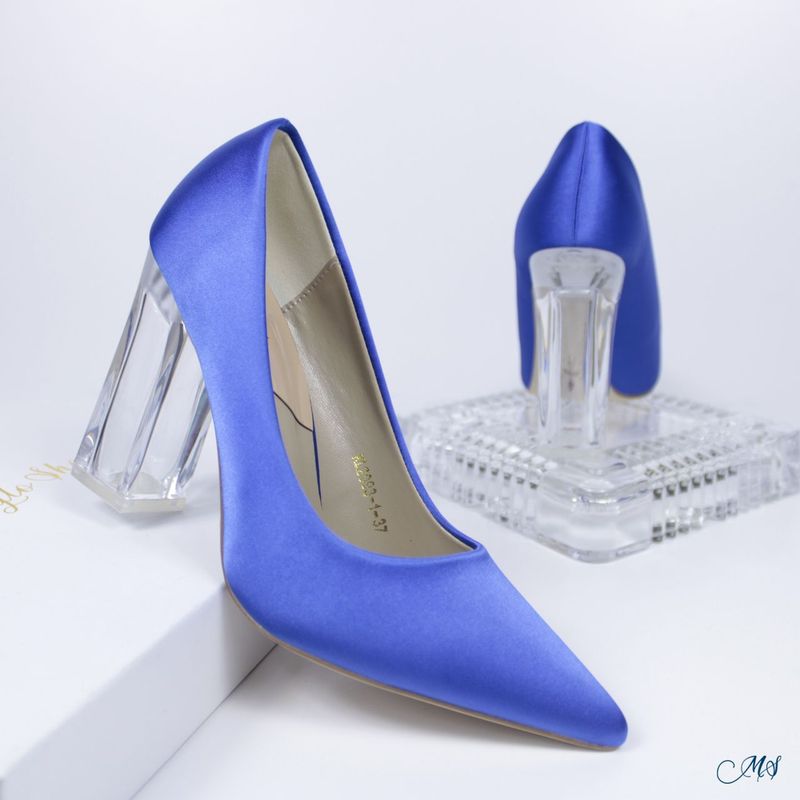 MARGLO SHOES - ZAPATOS DE VESTIR MUJER SATIN AZUL M10