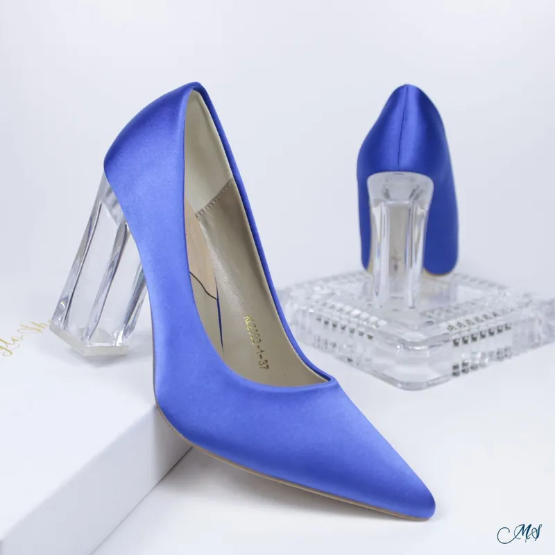 MARGLO SHOES - ZAPATOS DE VESTIR MUJER SATIN AZUL M10