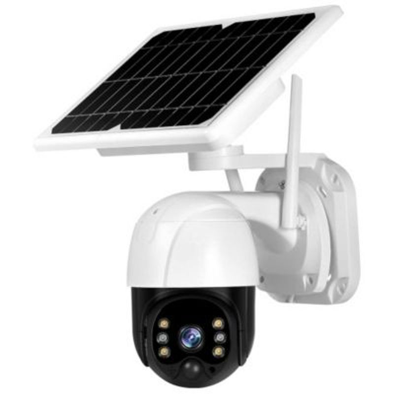 PUREPOWER - Cámara de seguridad solar con visión nocturna y sensor de movimiento