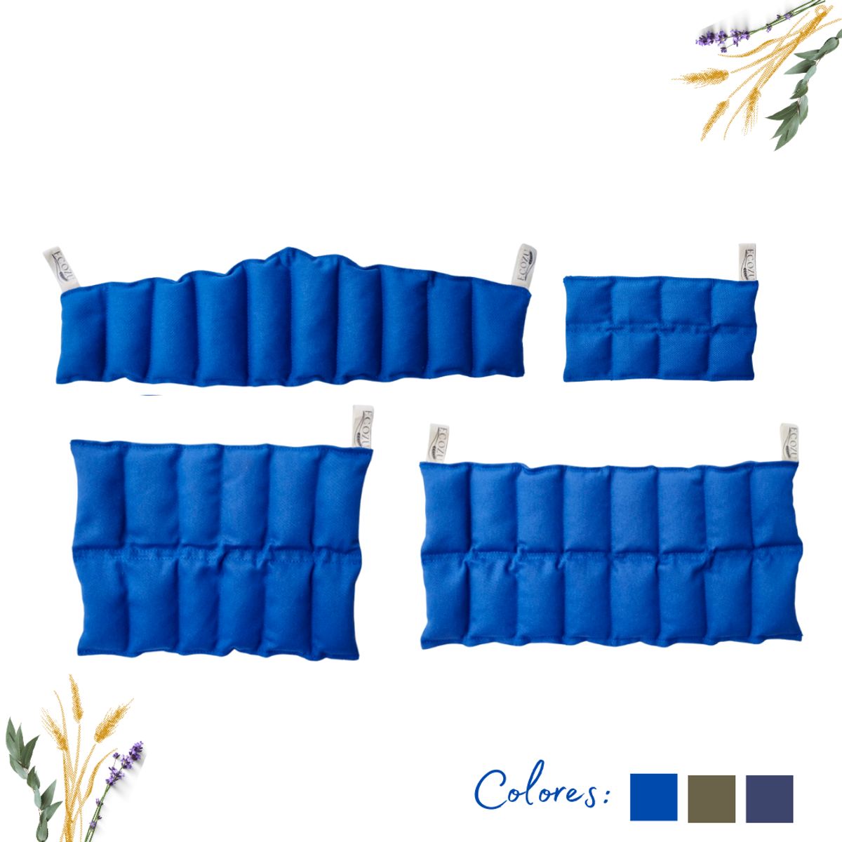 GENERICO - Pack De 4 Compresas De Semilla azulino