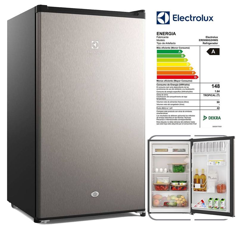 ELECTROLUX - Frigobar Electrolux 90L Premium Gris ERD090G2HWG