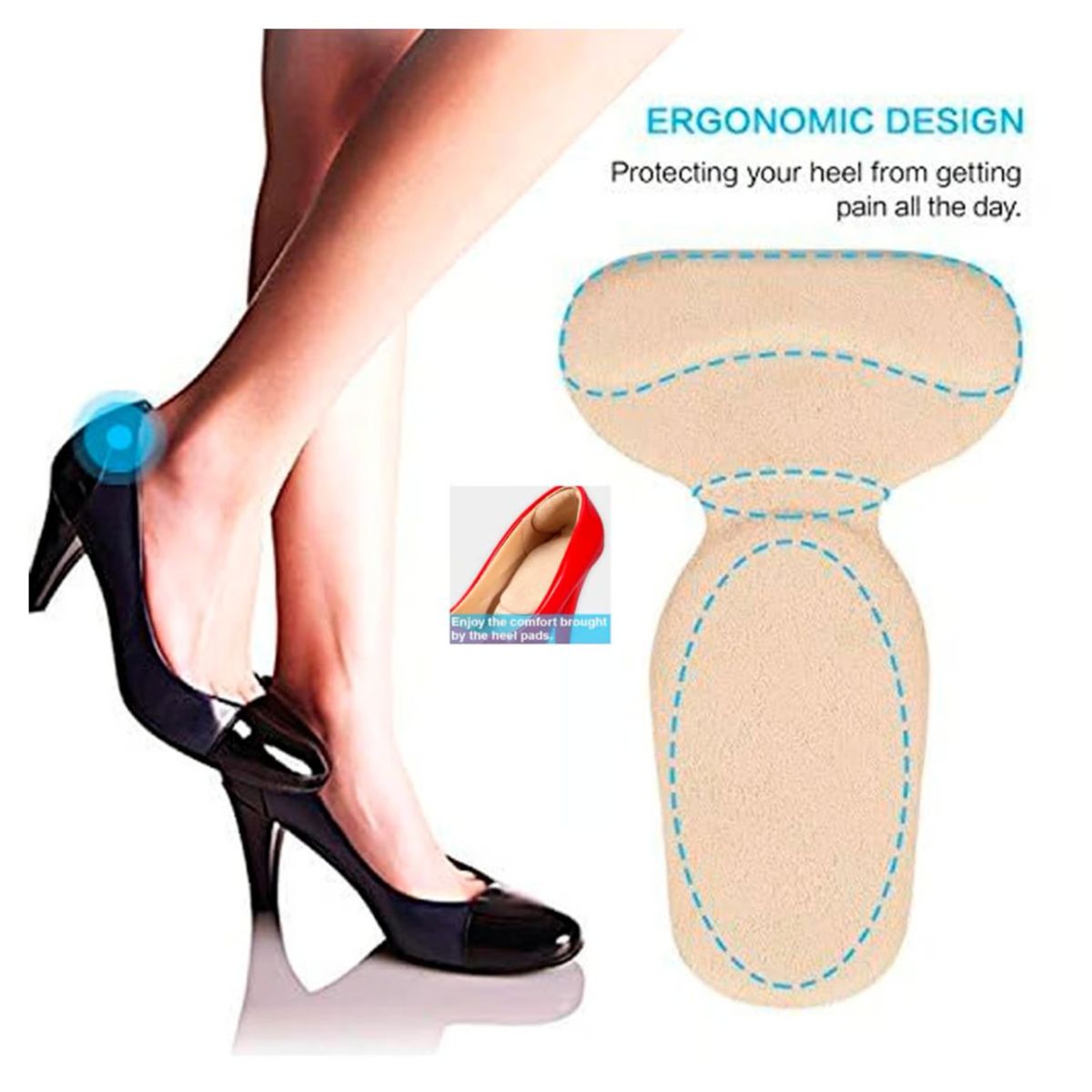 GENERICO - Almohadilla Plantilla Zapato Tacón Protector Talón Adhesivo