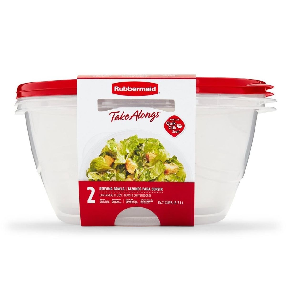 RUBBERMAID - Set x 2 Tapers Herméticos Takealongs 3.7 L