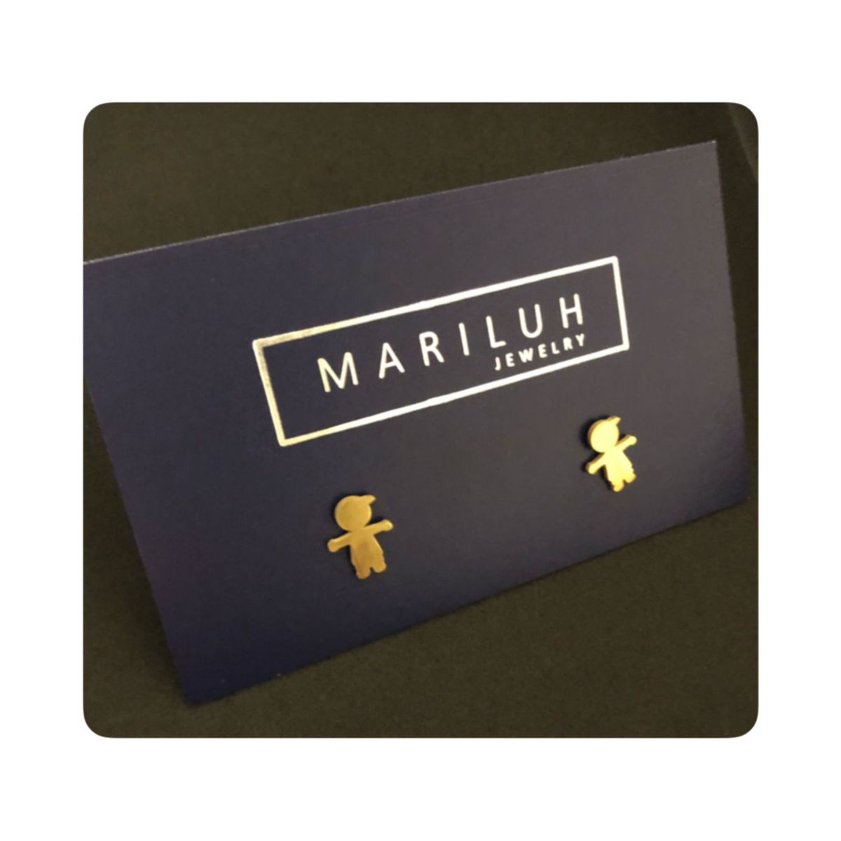 GENERICO - Aretes Acero - Niña 1 Moño Dorado