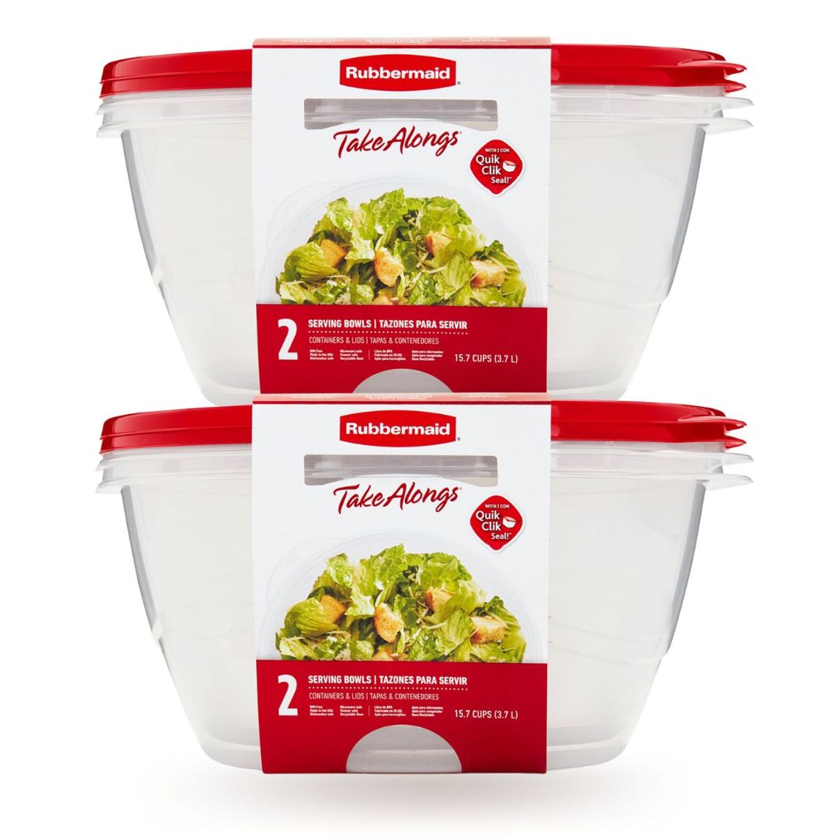 RUBBERMAID - Set x 4 Tapers Herméticos Takealongs 3.7 L