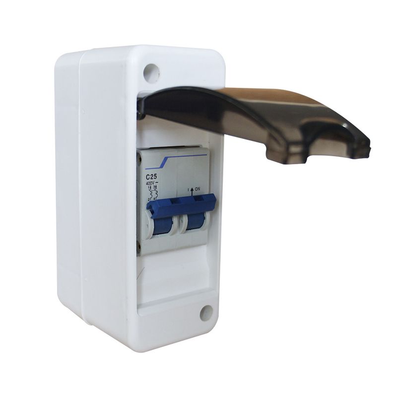 GENERICO - INTERRUPTOR TERMOMAGNETICO 2X25AMP  + TABLERO DE 2 POLOS DE PVC