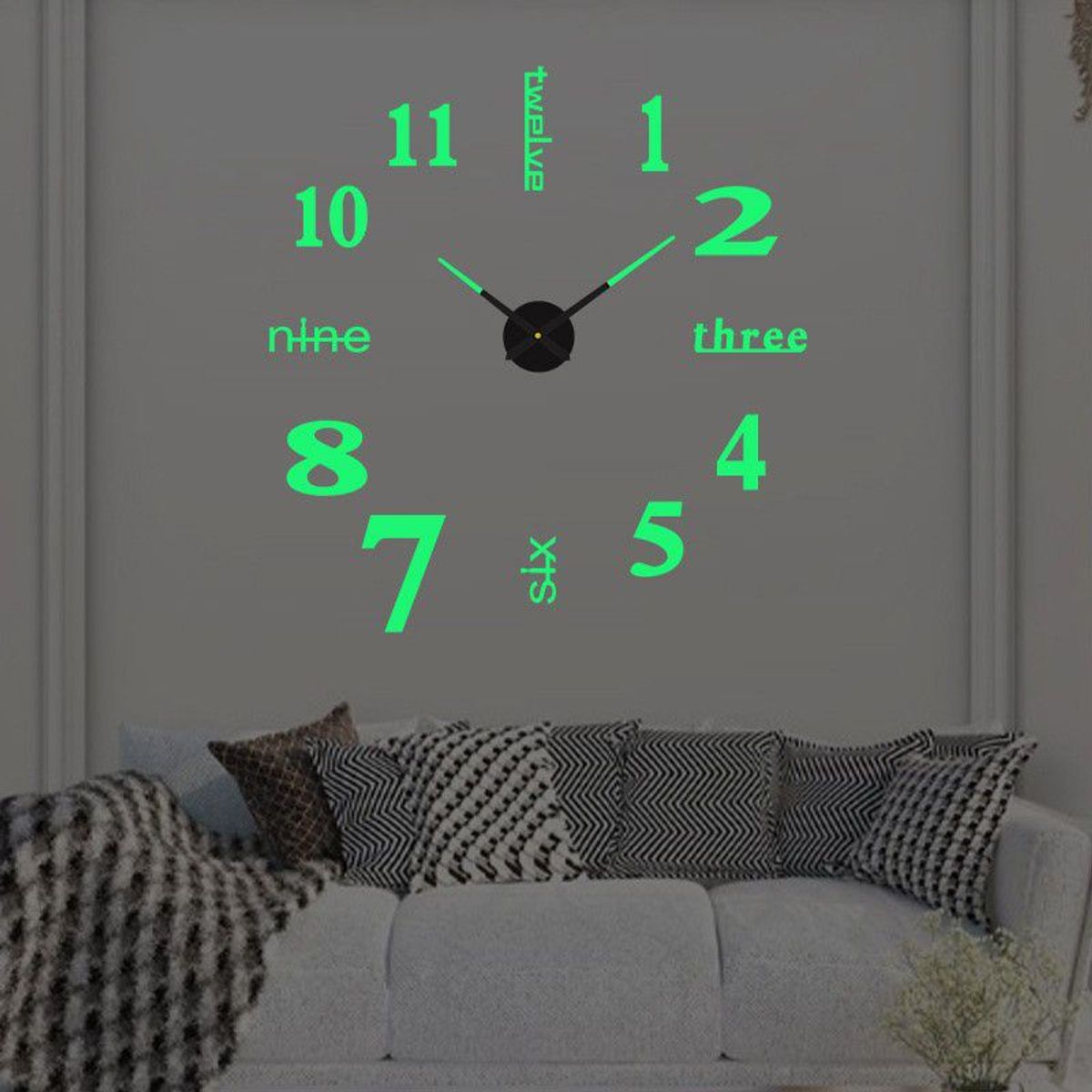 GENERICO - RELOJ DE PARED 3D SILENCIOSO 50CM ACRILICO MUY UTIL