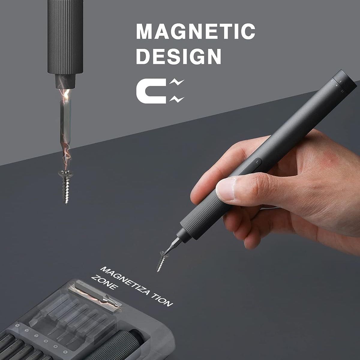 XIAOMI - Destornillador Xiaomi Eléctrico 24 en 1, Estuche Magnetico Case Alumi.