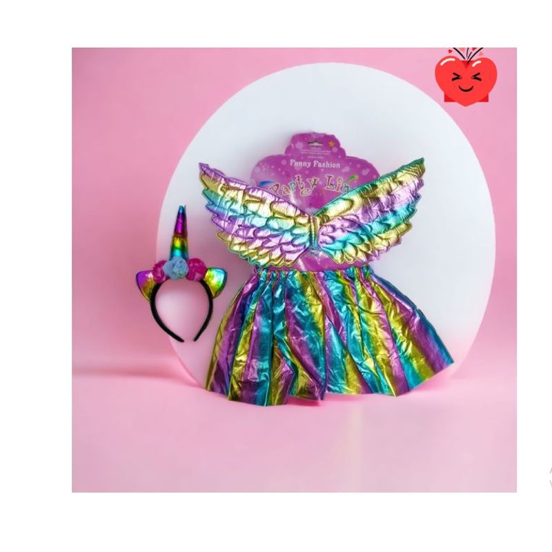 GENERICO - Disfraz unicornio con Alas de Angel