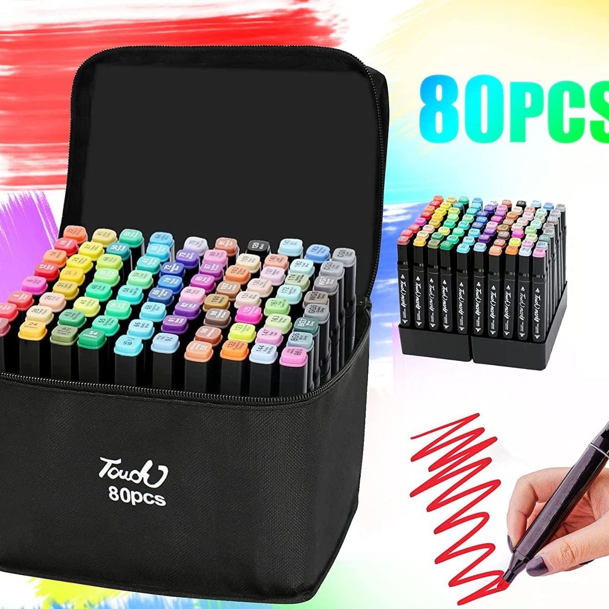 GENERICO - Plumones Artísticos 80 Unid Doble Punta Lettering Mandalas