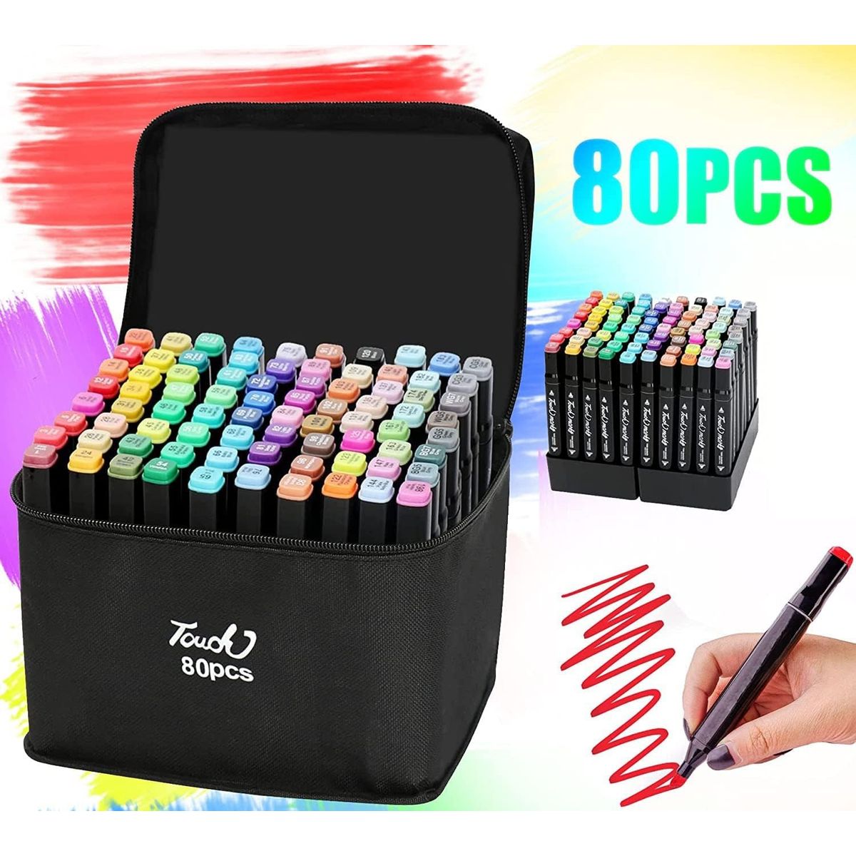 GENERICO - Plumones Artísticos 80 Unid Doble Punta Lettering Mandalas