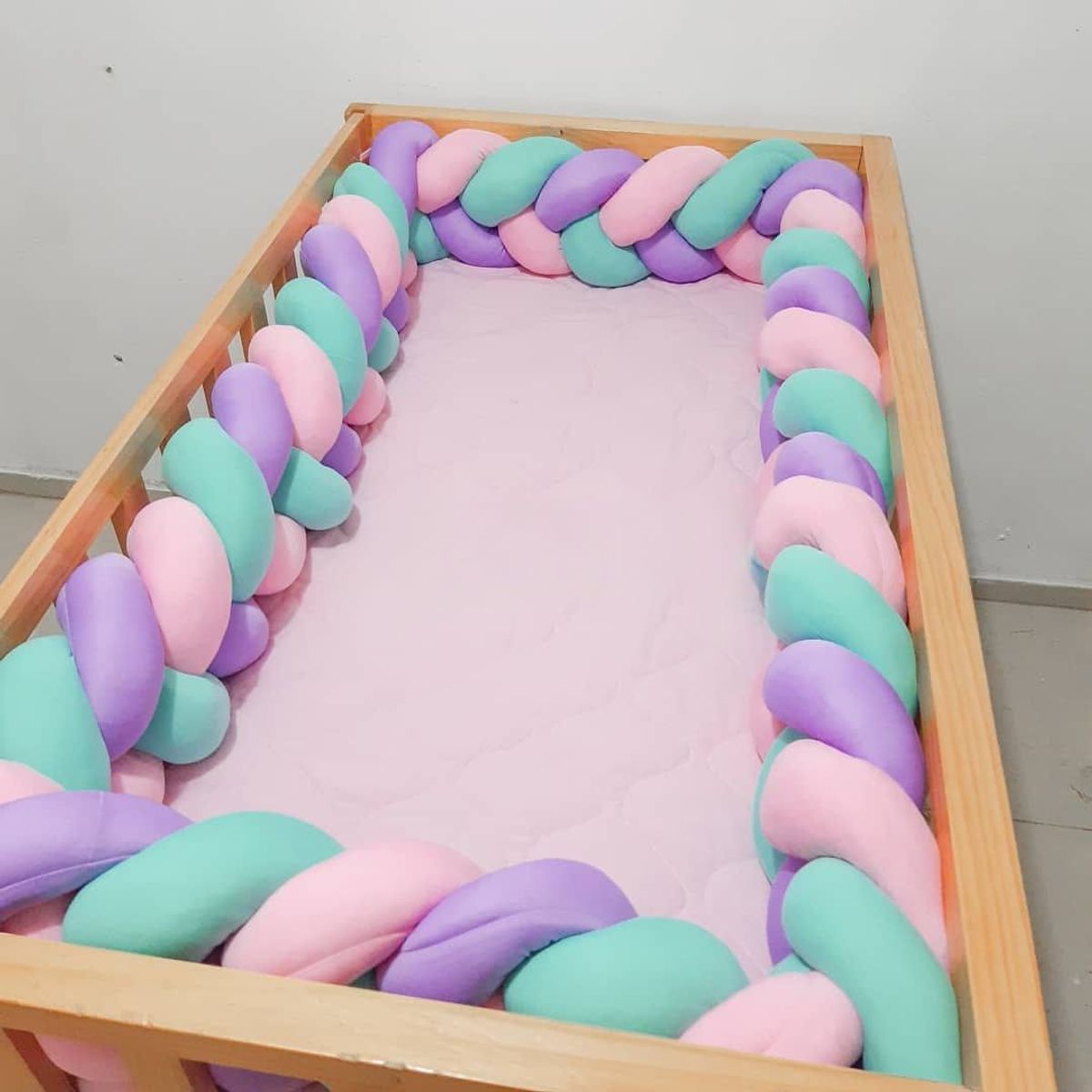 GENERICO - Protector de cuna trenzado 3 metros