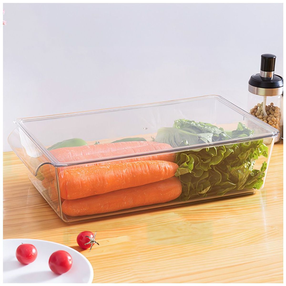 KELLER - Organizador Contenedor de Alimentos Frutas con Tapa C41