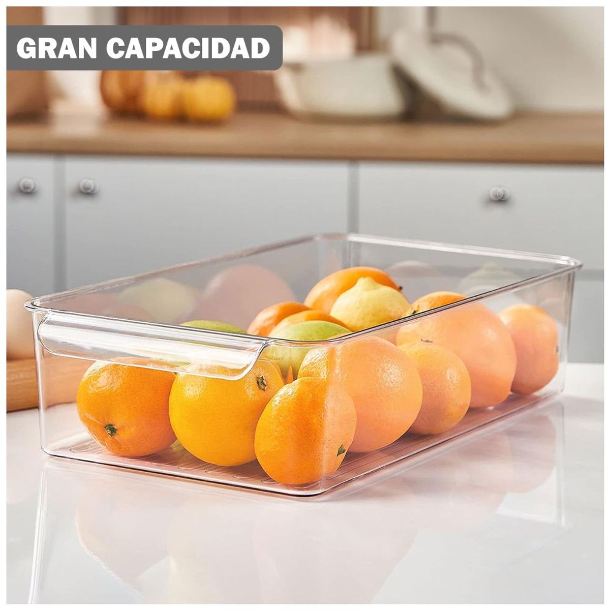 KELLER - Organizador Contenedor de Alimentos Frutas con Tapa C41