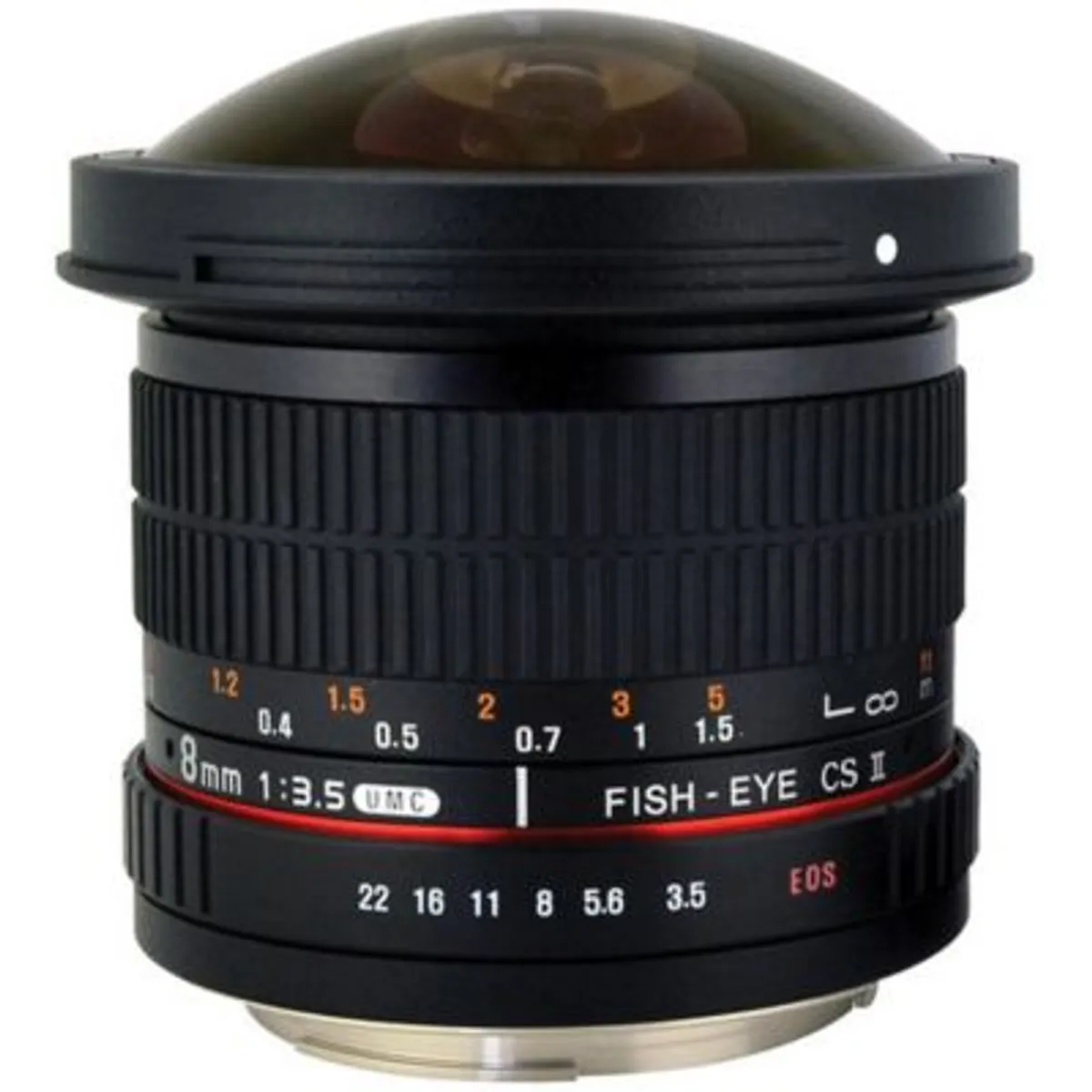 ROKINON - Samyang Rokinon 8mm f/3.5 HD UMC CS II Lente Para Canon - Negro