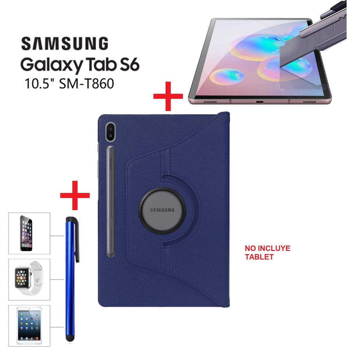 GENERICO - Funda + Mica + Lapiz para Samsung Tab S6 10.5 SM-T860 Protector Case