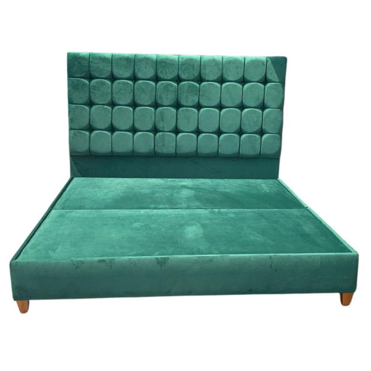GENERICO - Cama Cuadros King - Verde Aqua