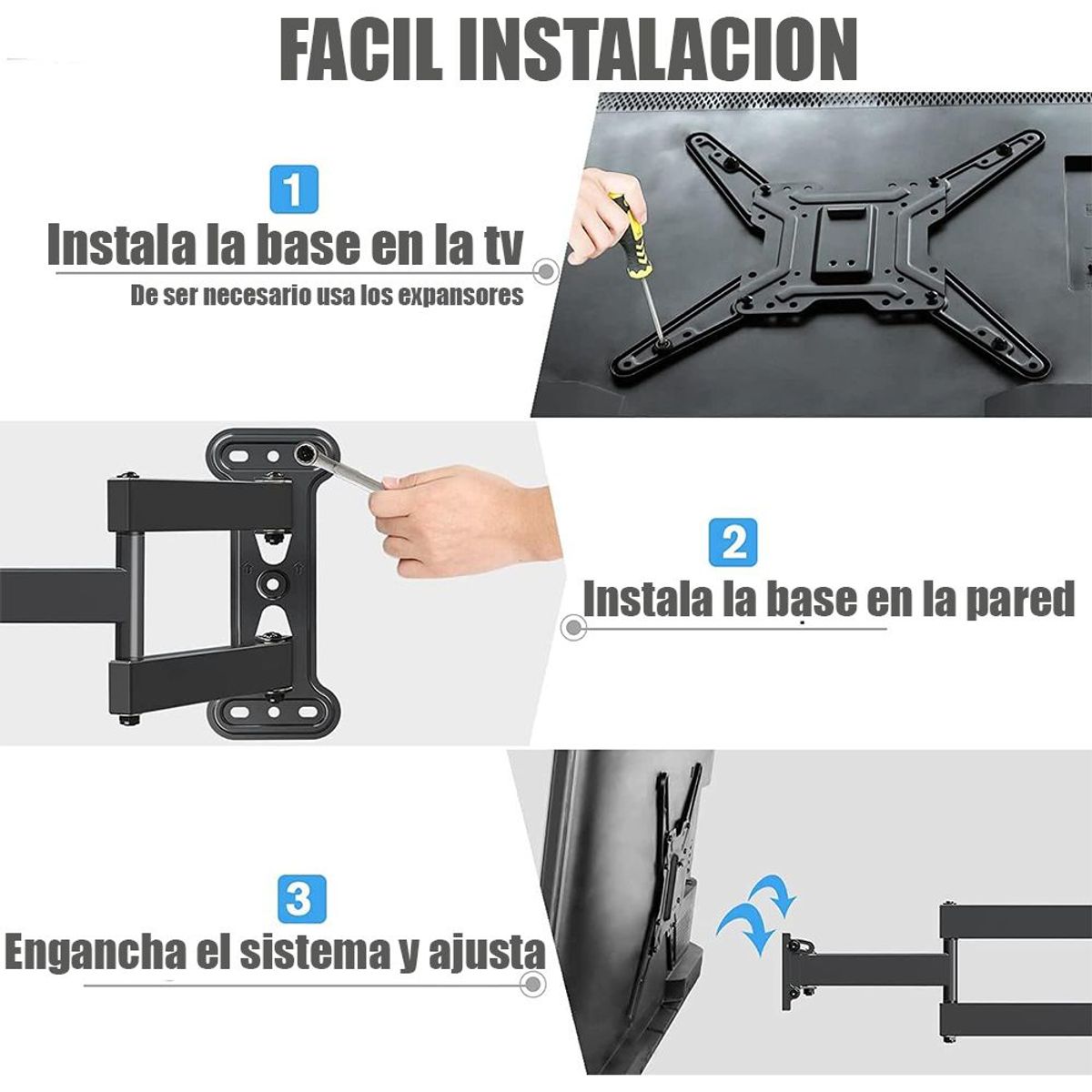 GENERICO - Rack para TV Soporte Móvil Plegable para LCD LED SMART 14-42