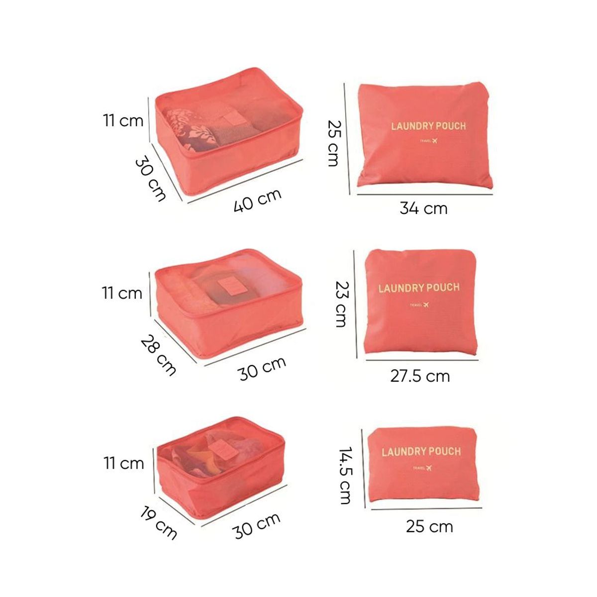 INSPIRA - Juego de Bolsas para almacenamiento organizador de Maleta de Viaje