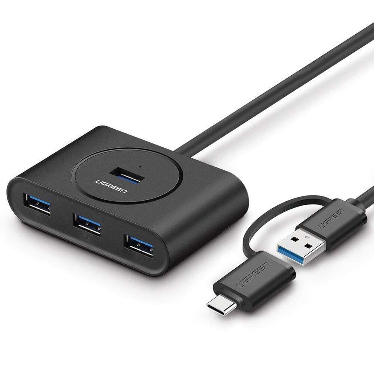 UGREEN - Ugreen Hub de 4 Puertos USB-C Adaptador USB 3.0 Portable CR113 - 40850